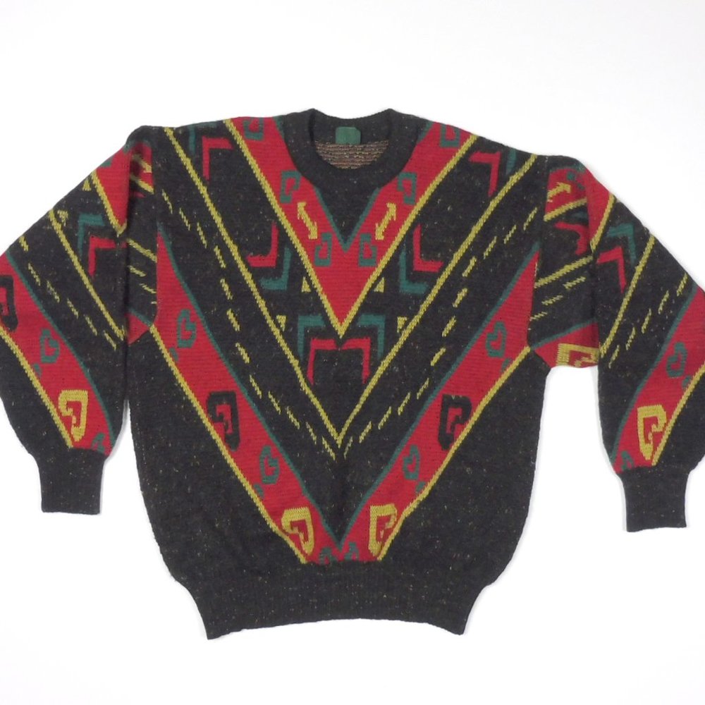 Scarab Men's VTG Geometric Sweater Sz Large